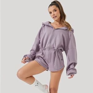 POPFLEX cloud romper- dusty mauve NWT